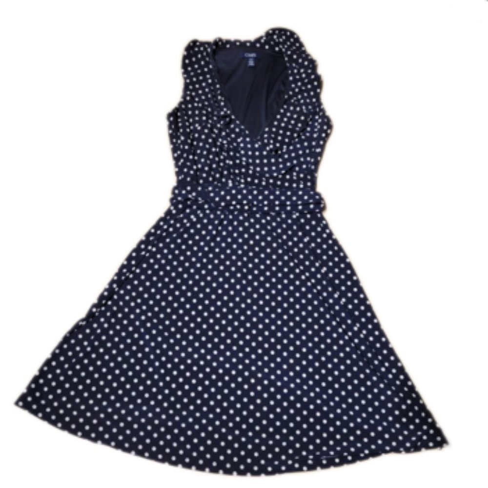 Polka-dot blue dress